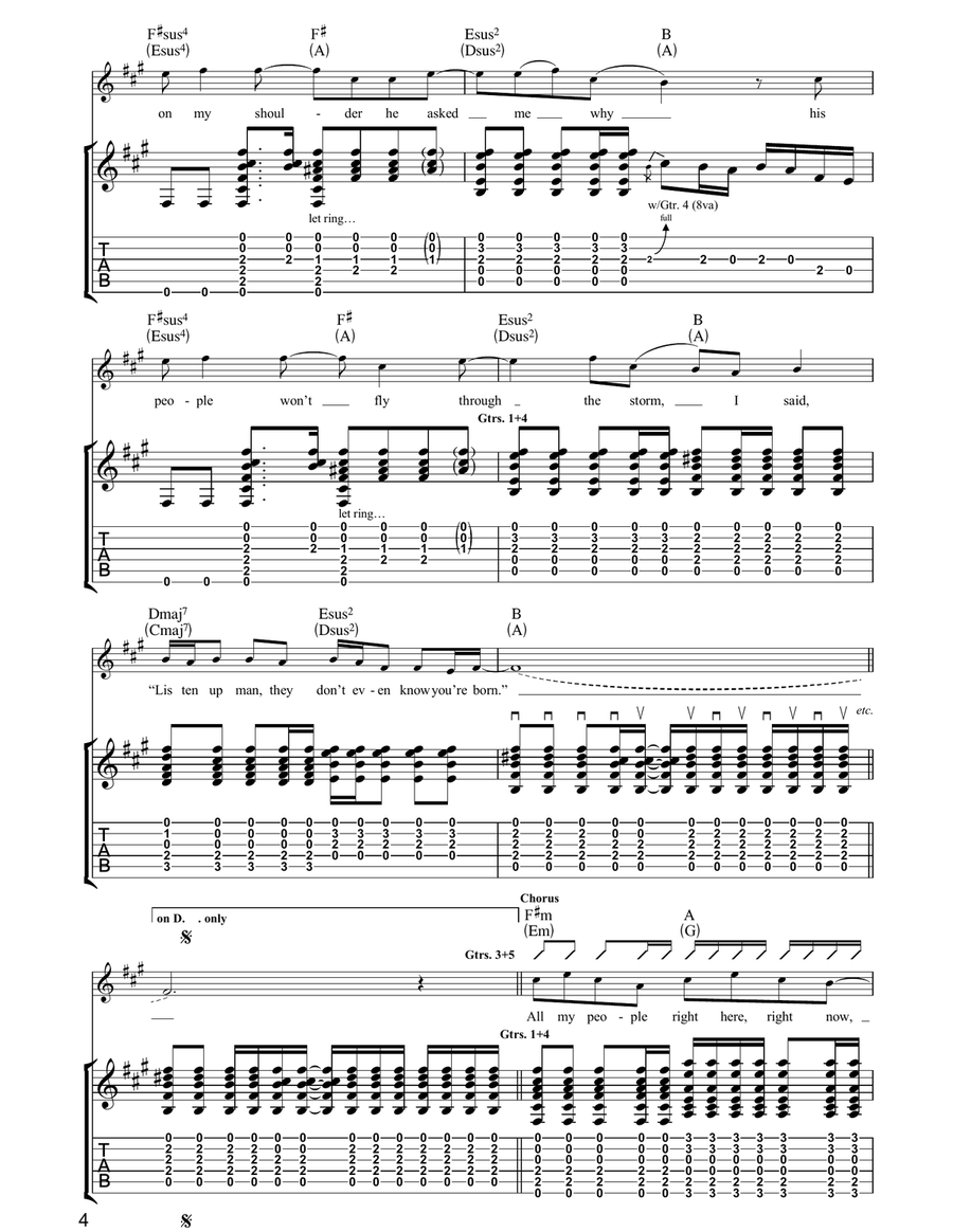 D'You Know What I Mean? Guitar Tablature scores gallery preview page 4