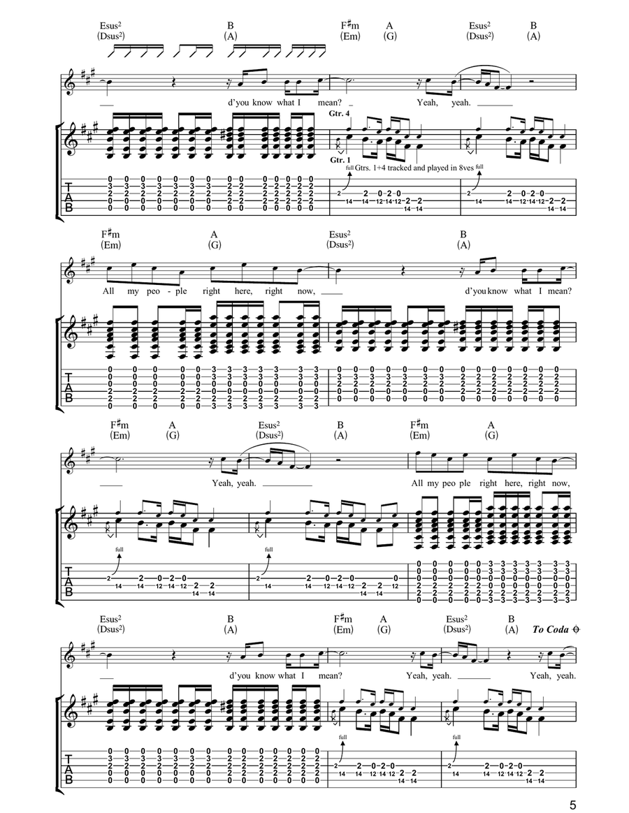 D'You Know What I Mean? Guitar Tablature scores gallery preview page 5