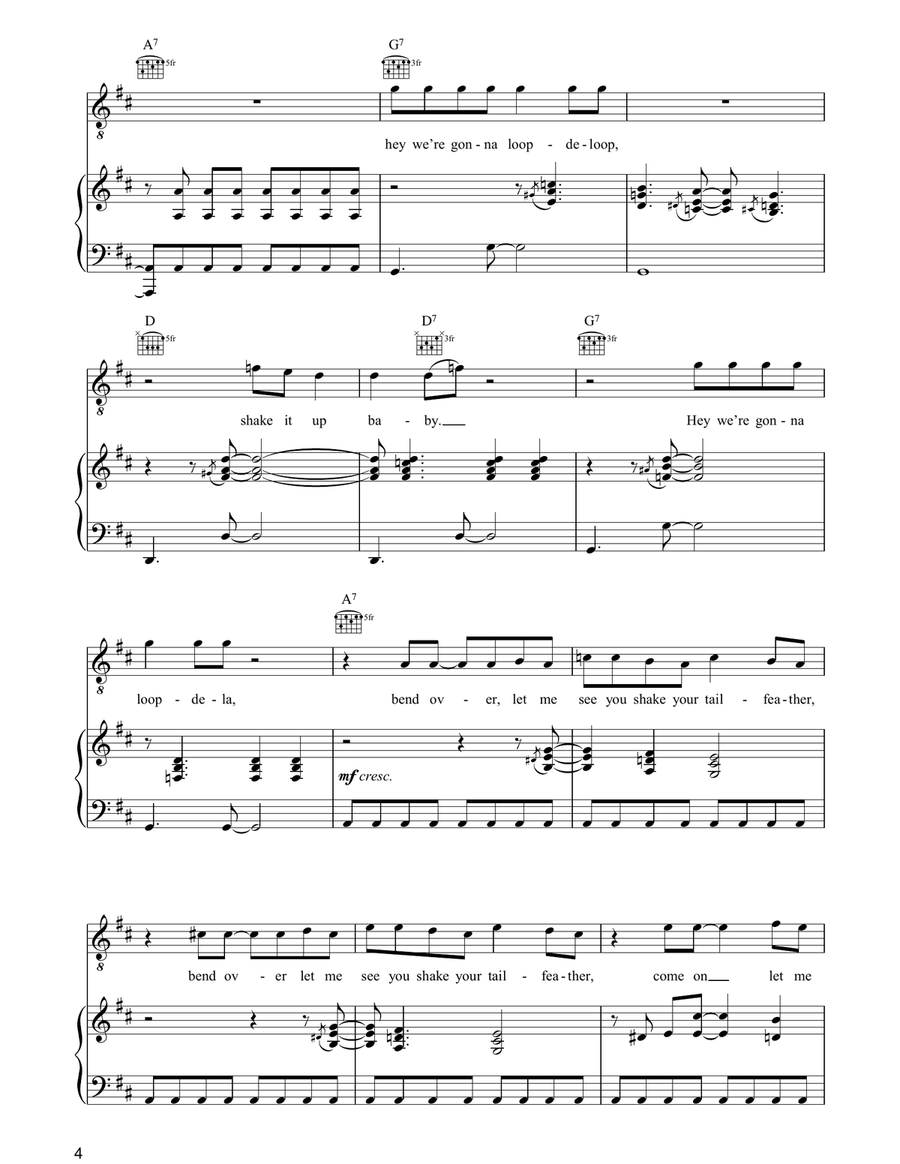 Shake A Tail Feather Guitar scores gallery preview page 4