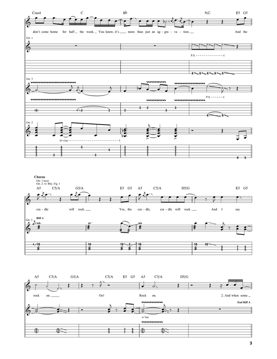 And The Cradle Will Rock And The Cradle Will Rock Acoustic Guitar scores gallery preview page 3