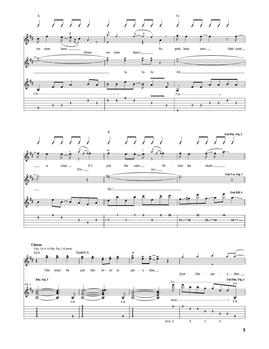 Just Like Paradise Just Like Paradise Acoustic Guitar scores gallery preview page 5