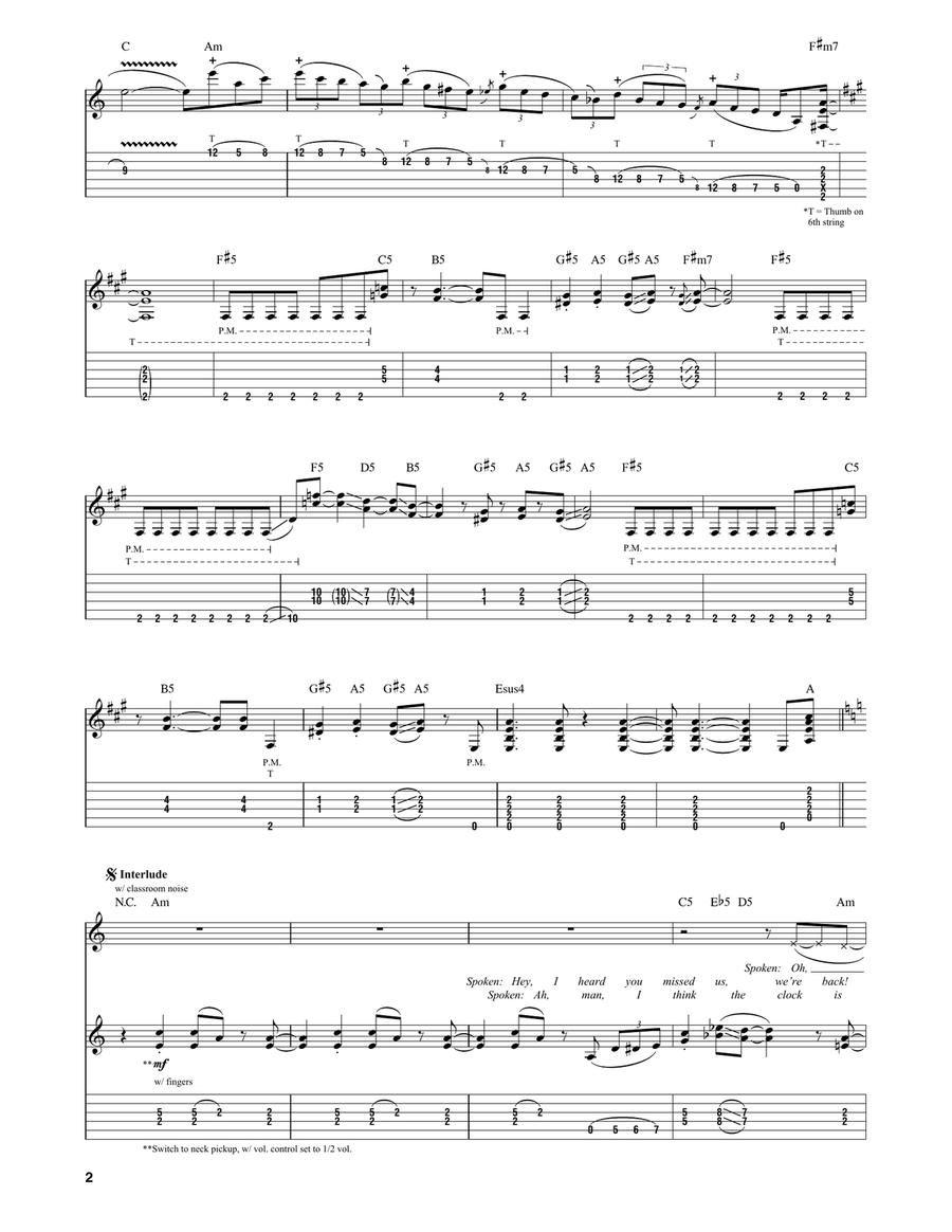 Hot For Teacher Hot For Teacher Acoustic Guitar scores gallery preview page 2