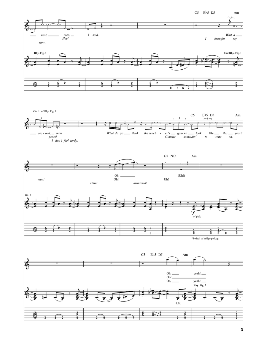 Hot For Teacher Hot For Teacher Acoustic Guitar scores gallery preview page 3