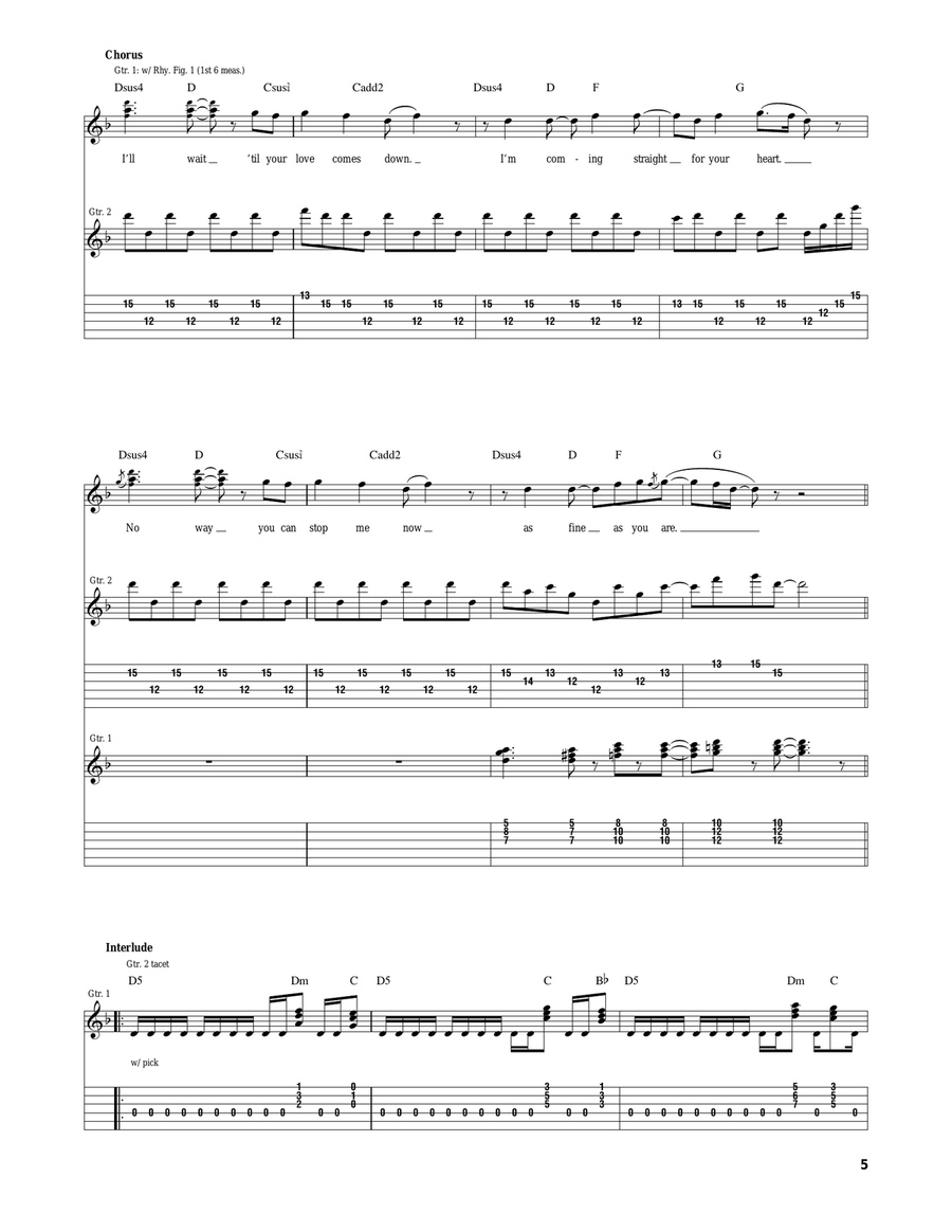 I'll Wait Acoustic Guitar scores gallery preview page 5