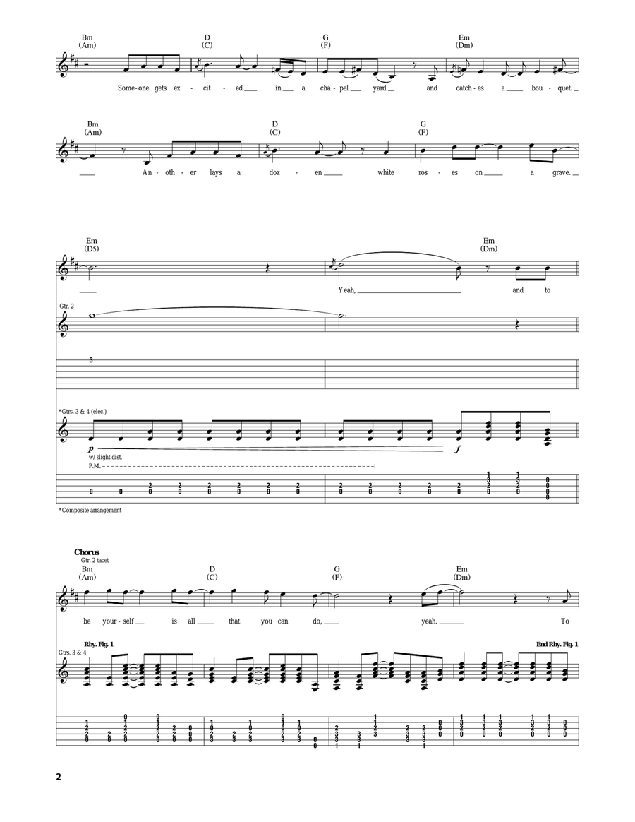Be Yourself Be Yourself Acoustic Guitar scores gallery preview page 2