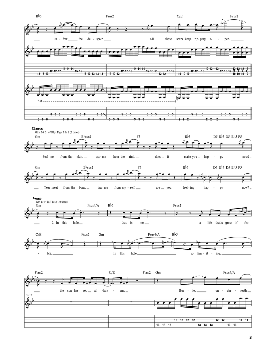 Happy? Happy? Electric Guitar scores gallery preview page 3