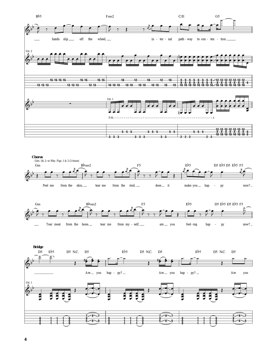 Happy? Happy? Electric Guitar scores gallery preview page 4