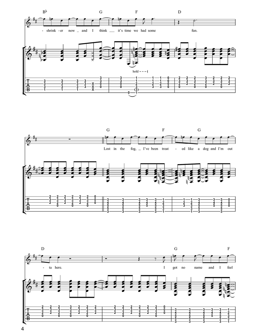 Headshrinker Headshrinker Guitar Tablature scores gallery preview page 4