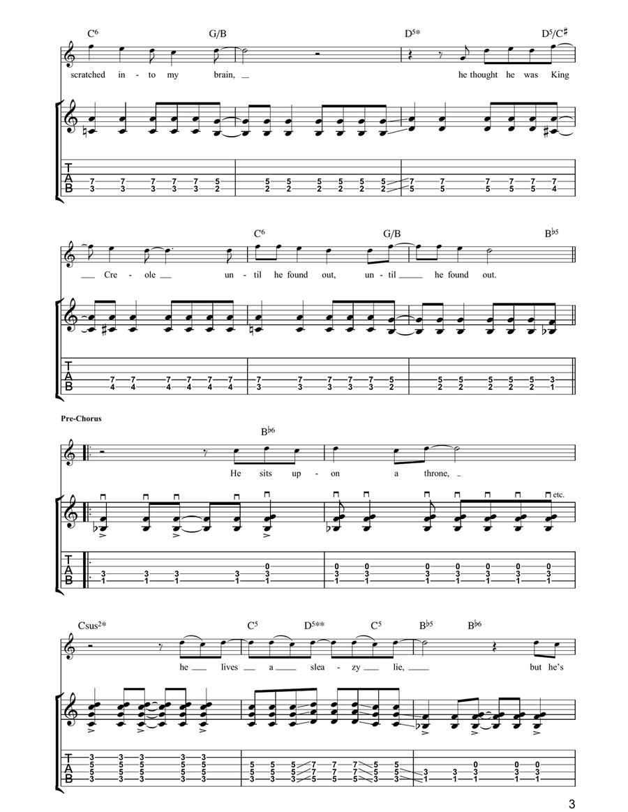 I Can See A Liar I Can See A Liar Guitar Tablature scores gallery preview page 3