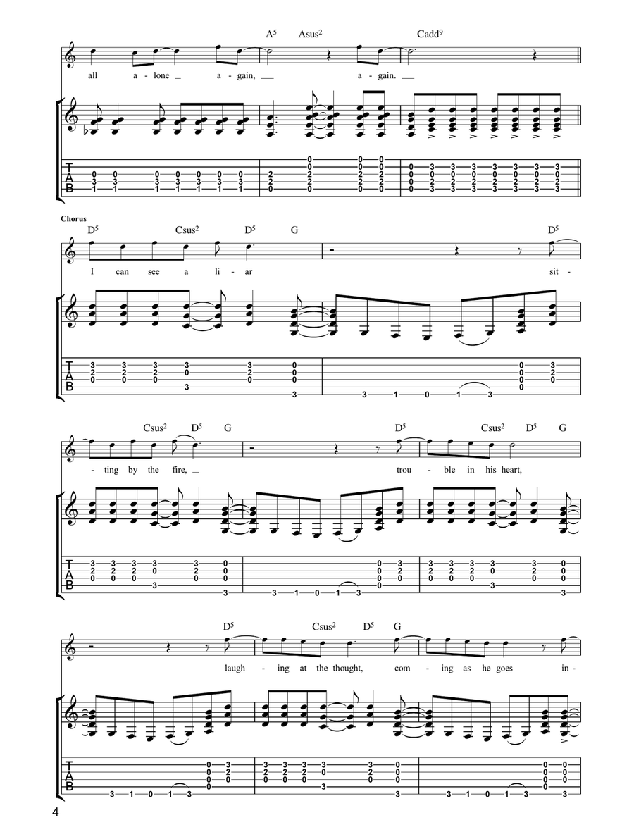 I Can See A Liar I Can See A Liar Guitar Tablature scores gallery preview page 4