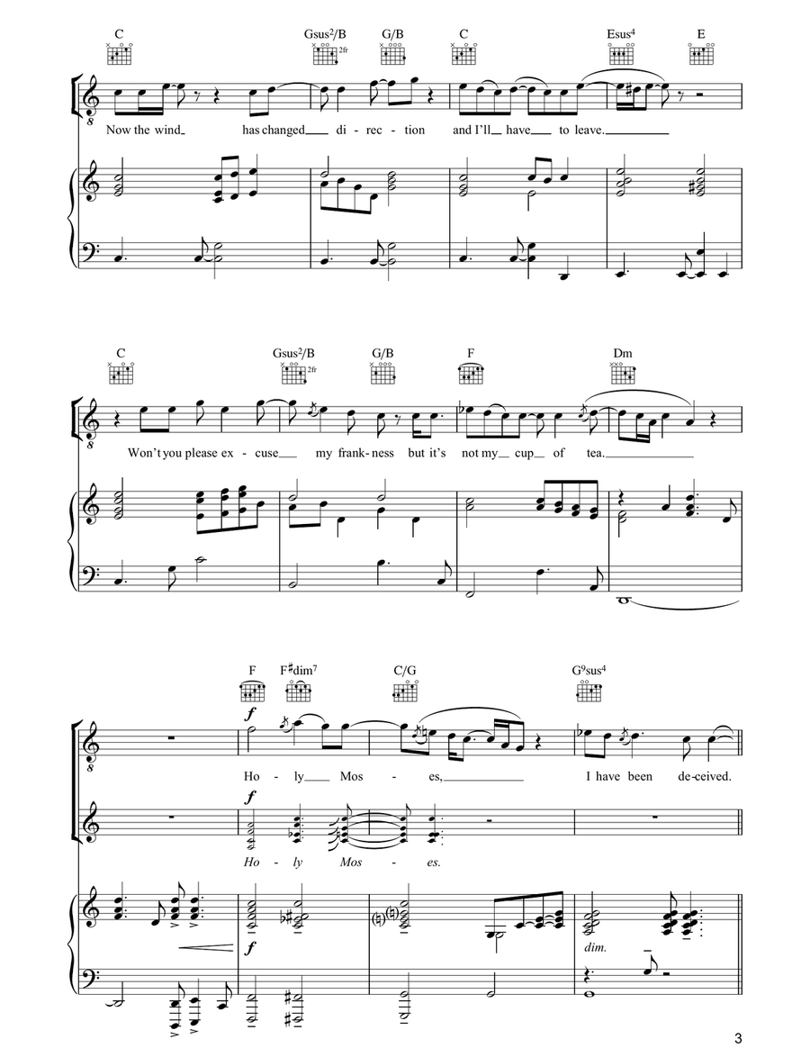 Border Song Border Song Piano, Vocal, Guitar scores gallery preview page 3