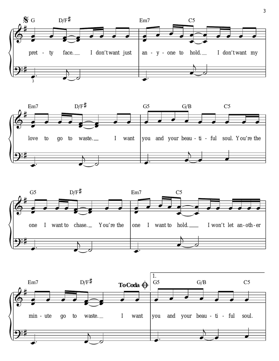 Beautiful Soul Beautiful Soul Easy Piano scores gallery preview page 3
