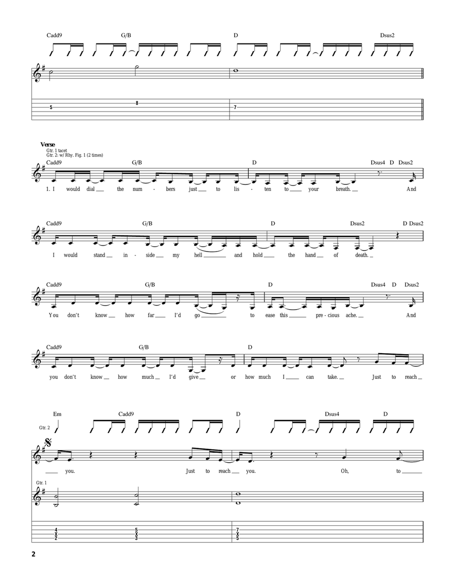 Come To My Window Acoustic Guitar scores gallery preview page 2