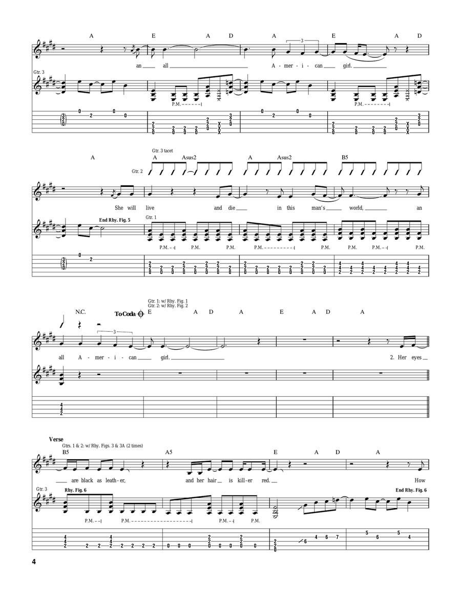 All American Girl All American Girl Acoustic Guitar scores gallery preview page 4