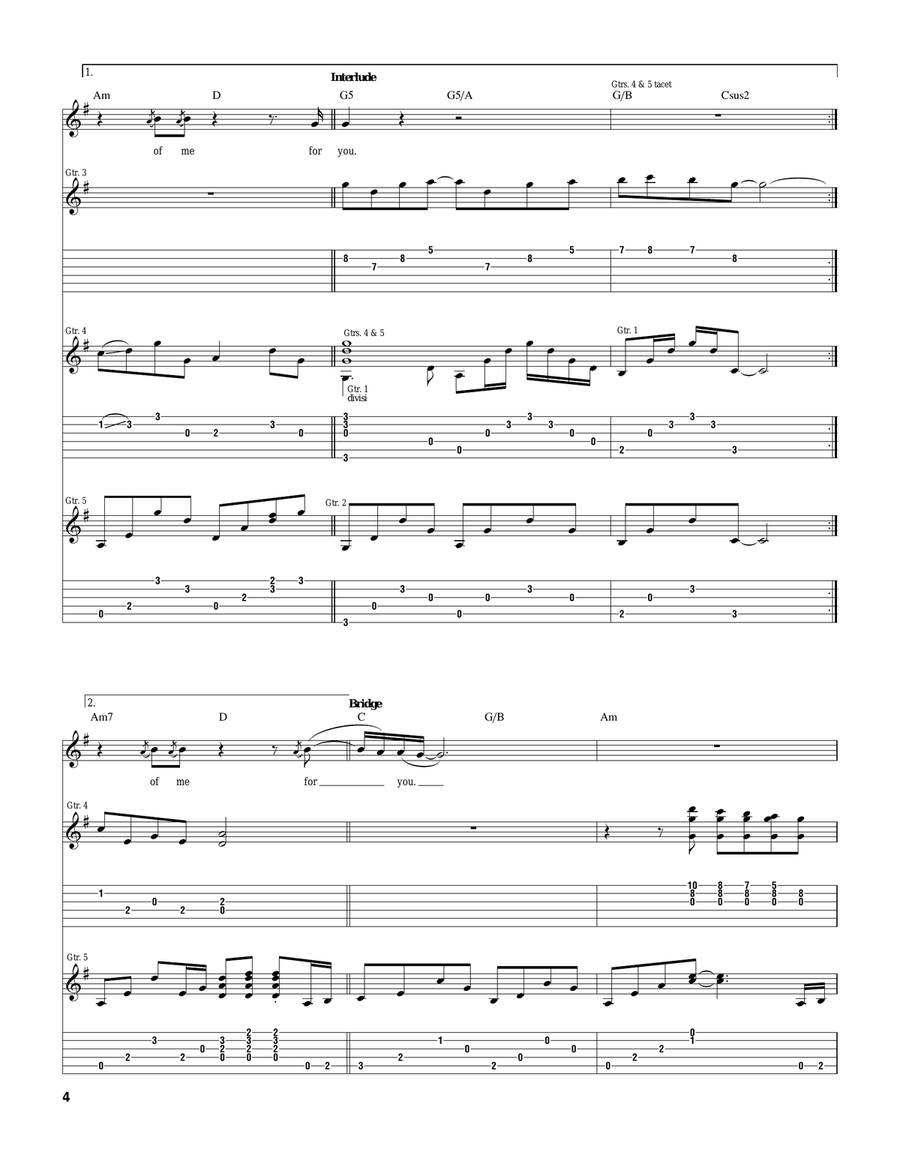 Enough Of Me Enough Of Me Acoustic Guitar scores gallery preview page 4