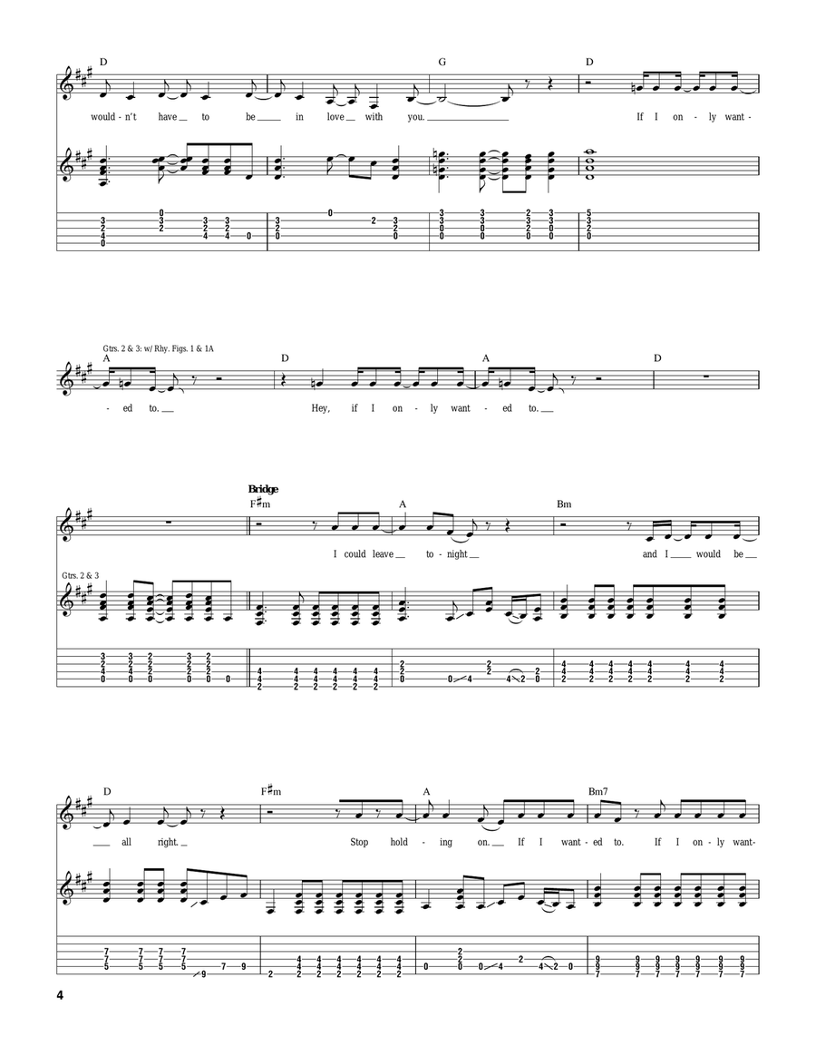 If I Wanted To Acoustic Guitar scores gallery preview page 4