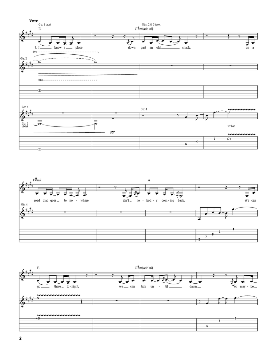 Nowhere To Go Nowhere To Go Acoustic Guitar scores gallery preview page 2