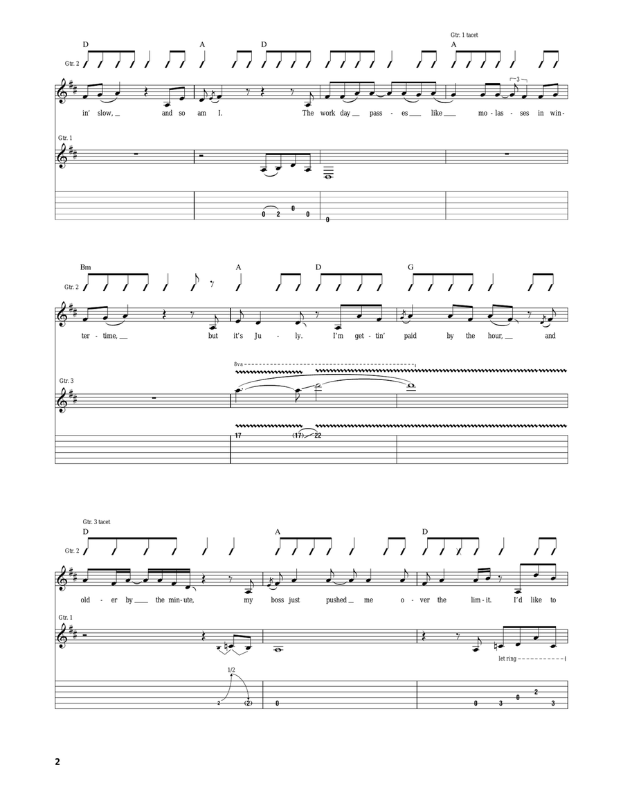 It's Five O'Clock Somewhere Acoustic Guitar scores gallery preview page 2