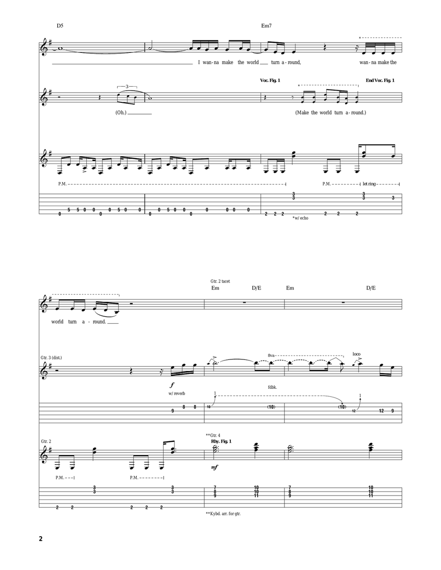 I Want To Make The World Turn Around Acoustic Guitar scores gallery preview page 2
