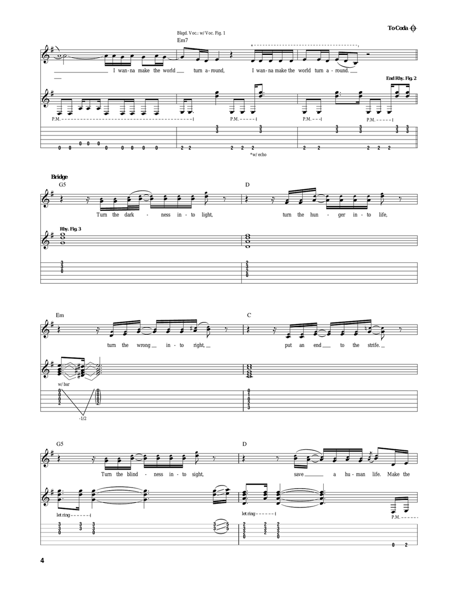 I Want To Make The World Turn Around Acoustic Guitar scores gallery preview page 4