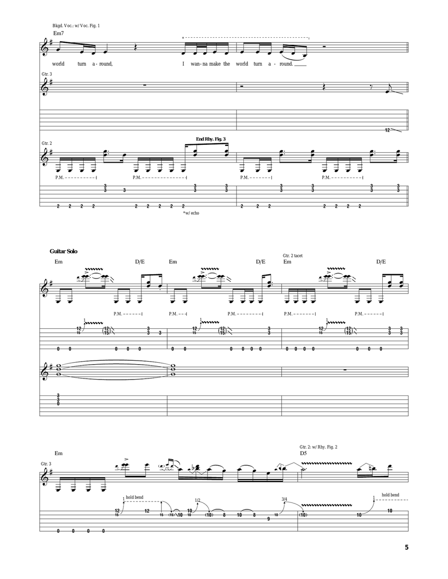 I Want To Make The World Turn Around Acoustic Guitar scores gallery preview page 5