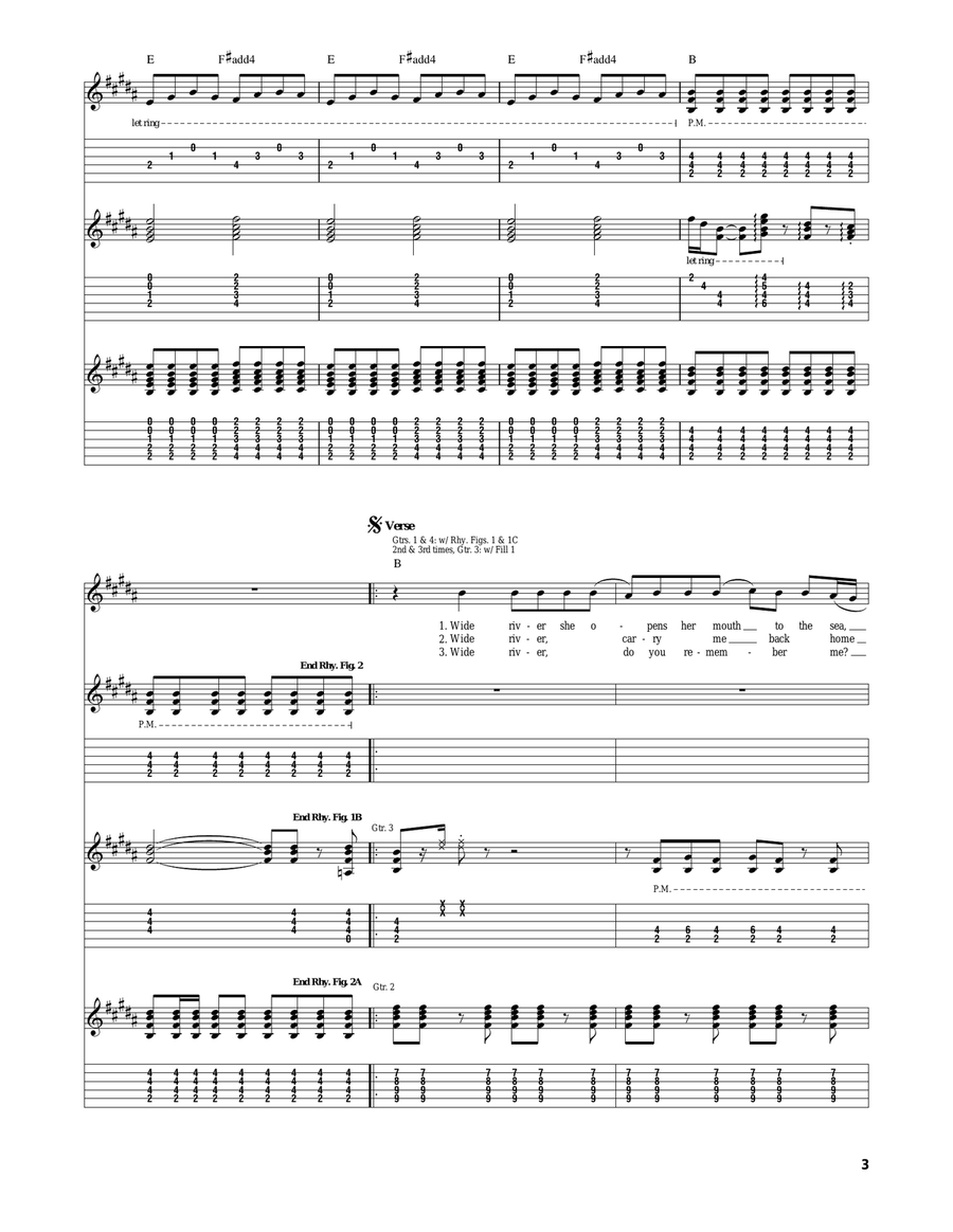 Wide River Wide River Acoustic Guitar scores gallery preview page 3