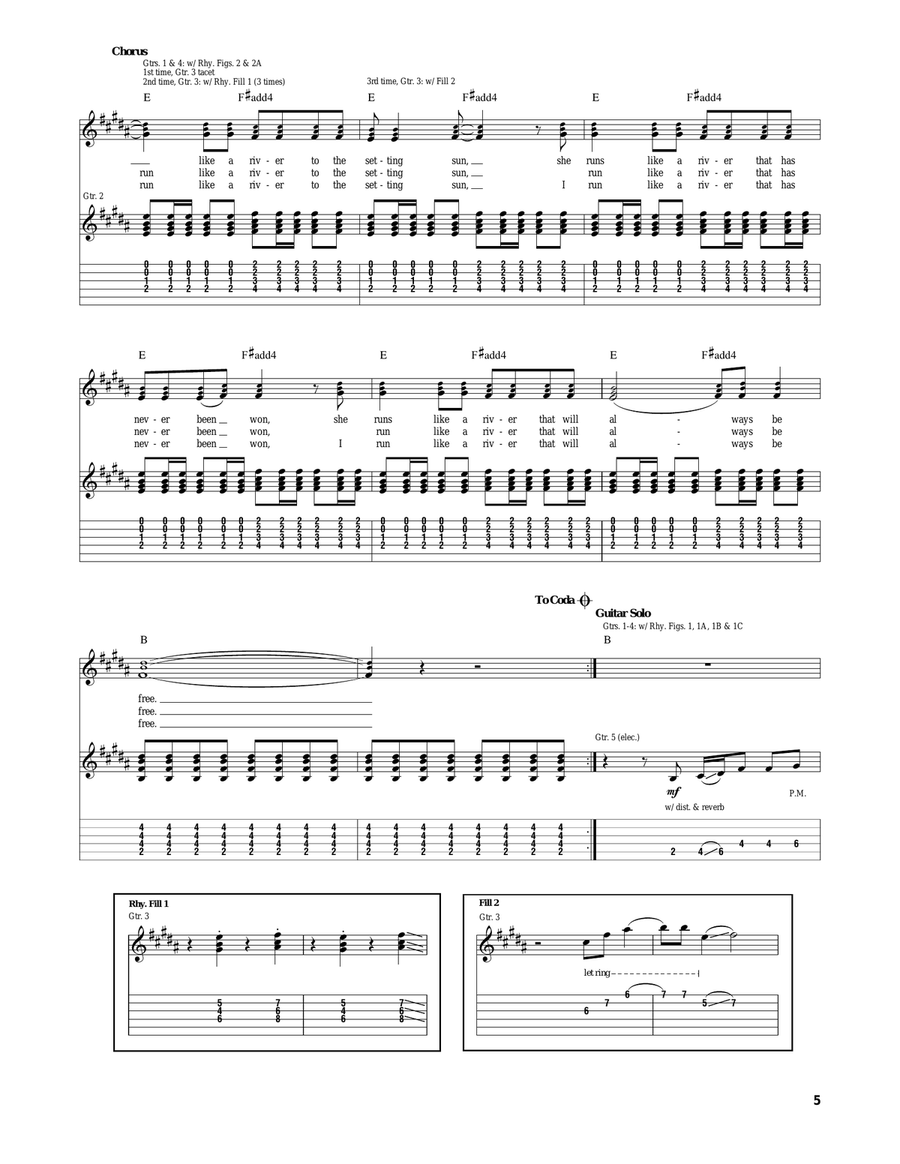 Wide River Wide River Acoustic Guitar scores gallery preview page 5