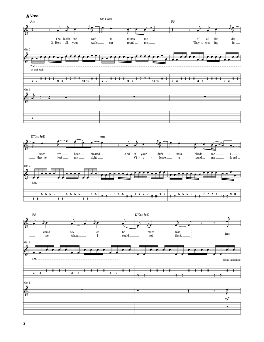 Smothered Smothered Acoustic Guitar scores gallery preview page 2