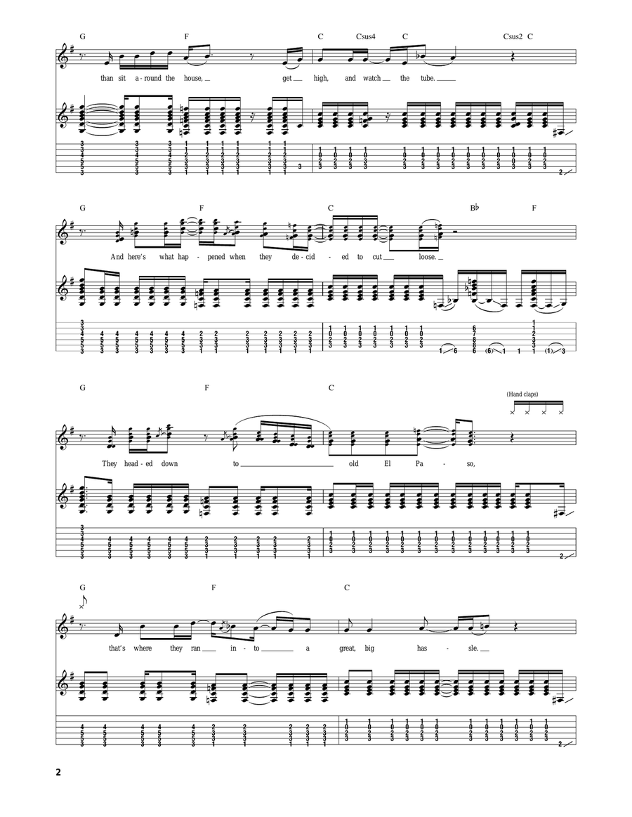 Take The Money And Run Acoustic Guitar scores gallery preview page 2