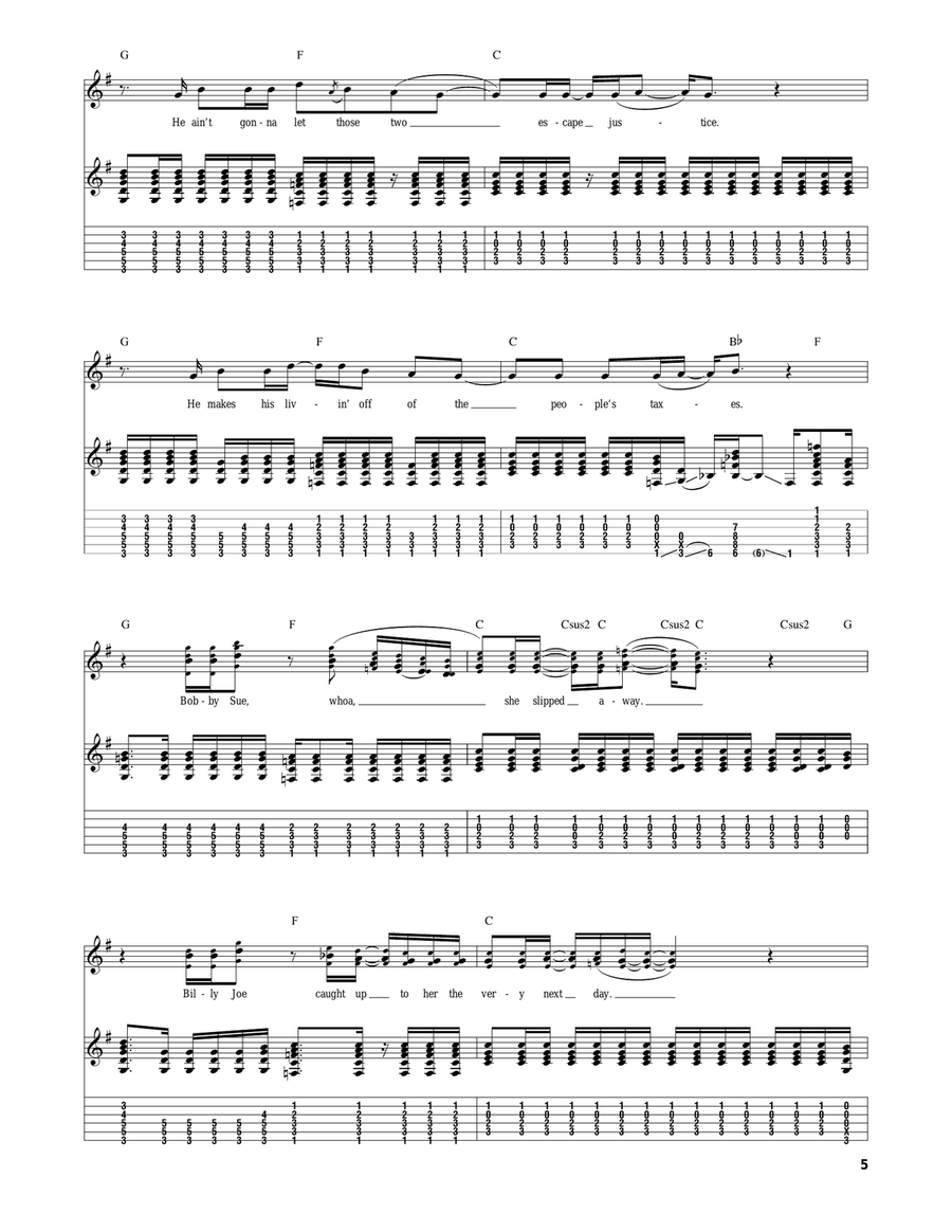 Take The Money And Run Acoustic Guitar scores gallery preview page 5