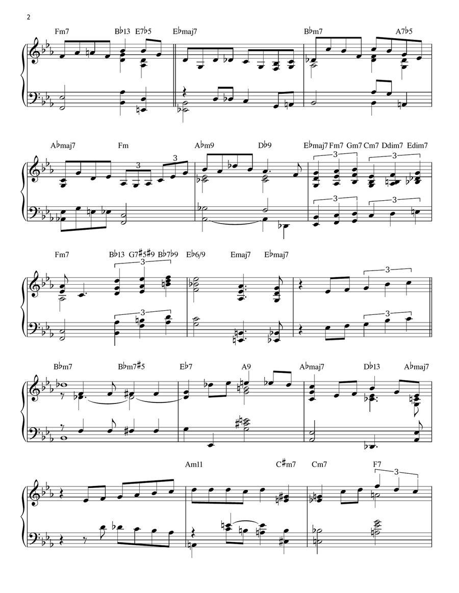 Misty Misty Piano Solo scores gallery preview page 2