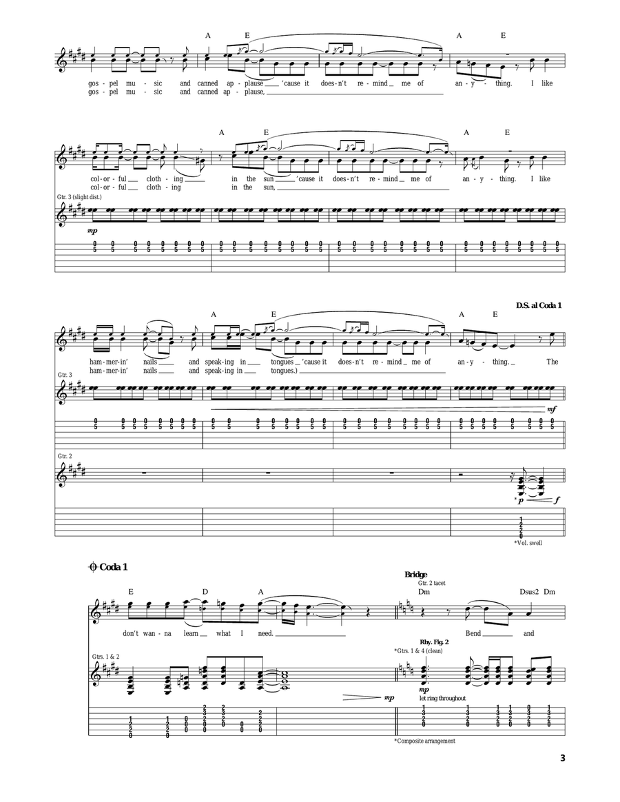 Doesn't Remind Me Doesn't Remind Me Acoustic Guitar scores gallery preview page 3