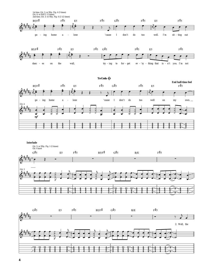 7 Minutes In Heaven (Atavan Halen) Acoustic Guitar scores gallery preview page 4