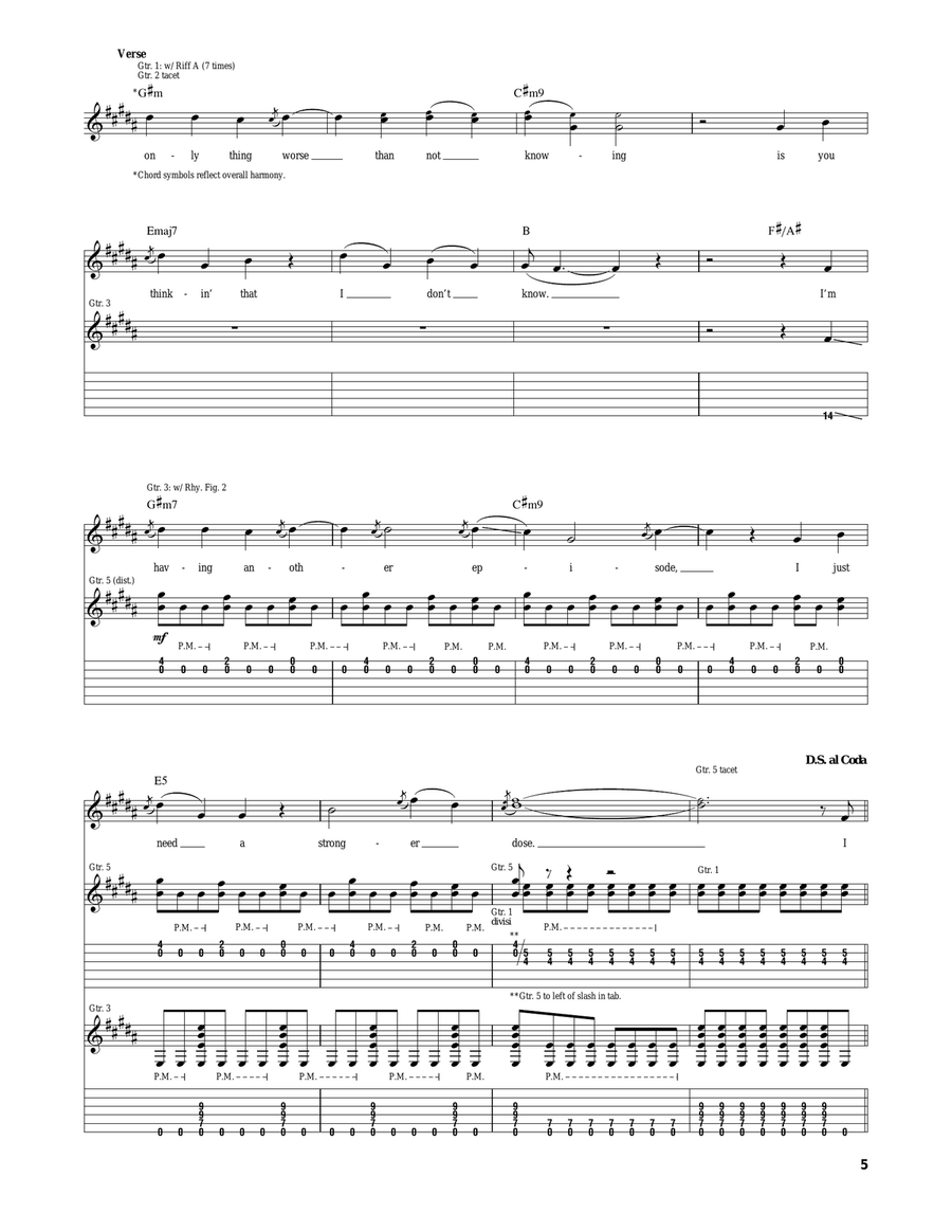 7 Minutes In Heaven (Atavan Halen) Acoustic Guitar scores gallery preview page 5