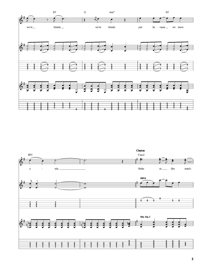 Champagne For My Real Friends, Real Pain For My Sham Friends Acoustic Guitar scores gallery preview page 3
