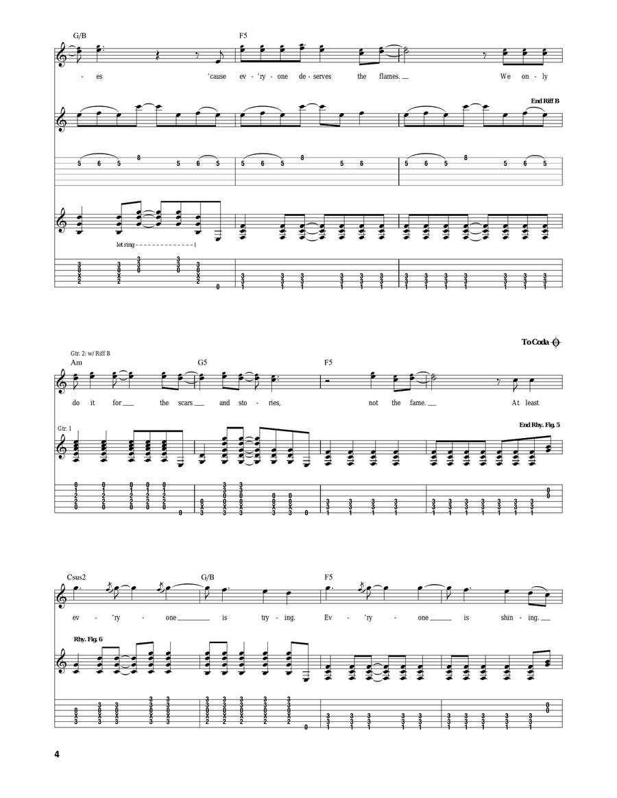 Champagne For My Real Friends, Real Pain For My Sham Friends Acoustic Guitar scores gallery preview page 4