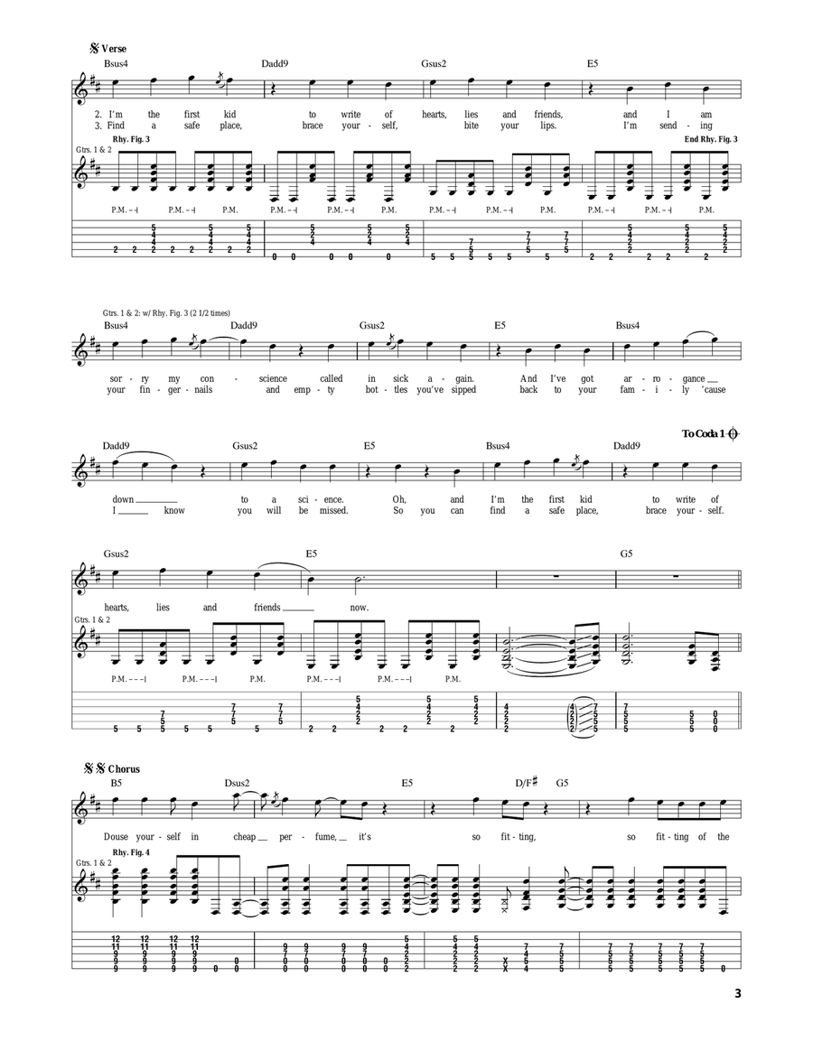 I Slept With Someone In Fall Out Boy And All I Got Was This Stupid Song Written About Me Acoustic Guitar scores gallery preview page 3