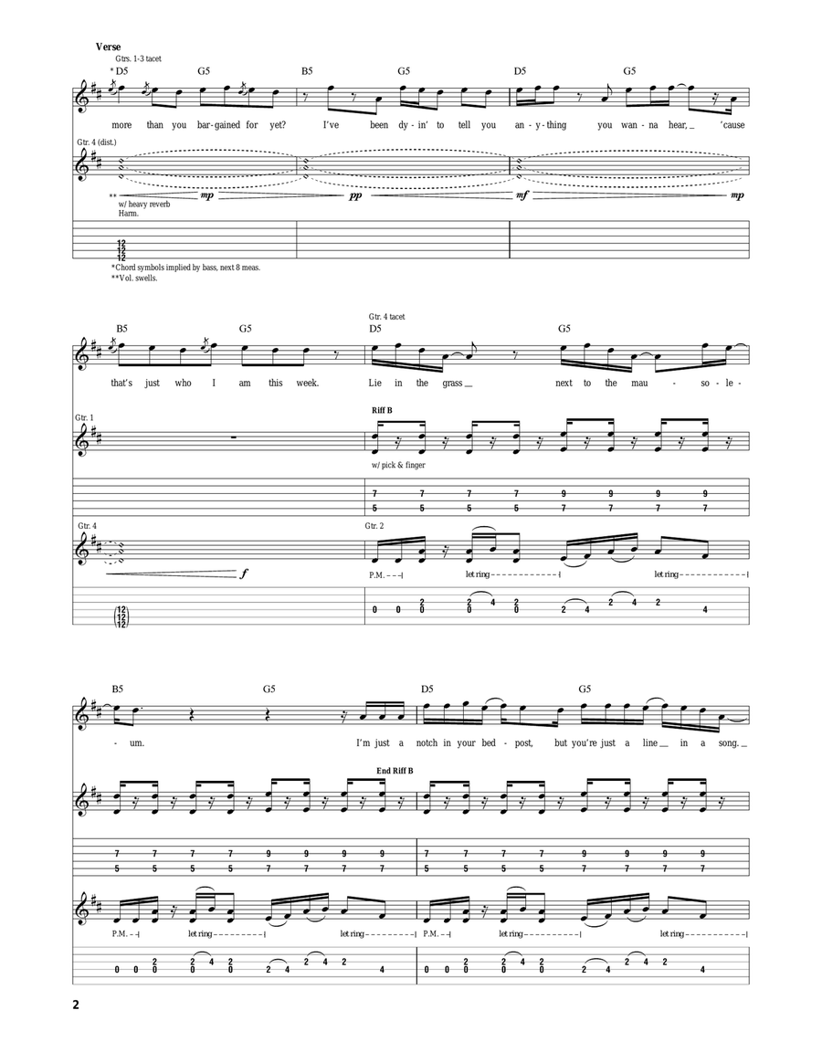 Sugar, We're Goin' Down Sugar, We're Goin' Down Acoustic Guitar scores gallery preview page 2