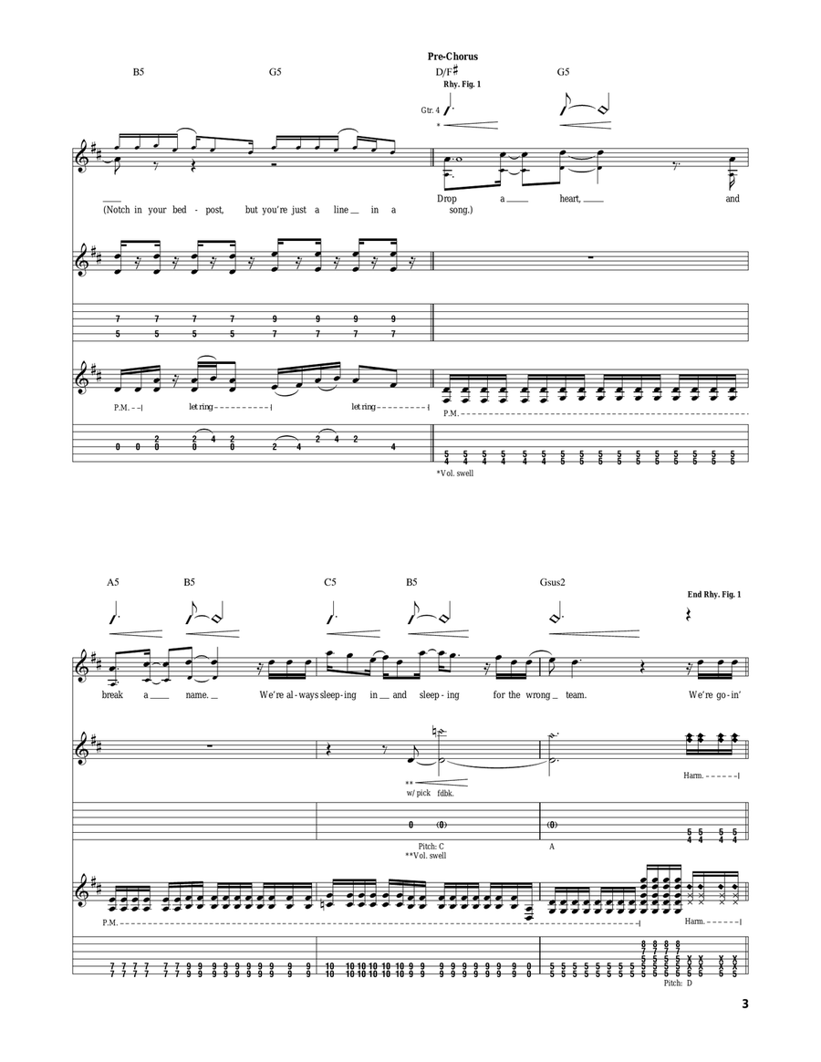 Sugar, We're Goin' Down Sugar, We're Goin' Down Acoustic Guitar scores gallery preview page 3