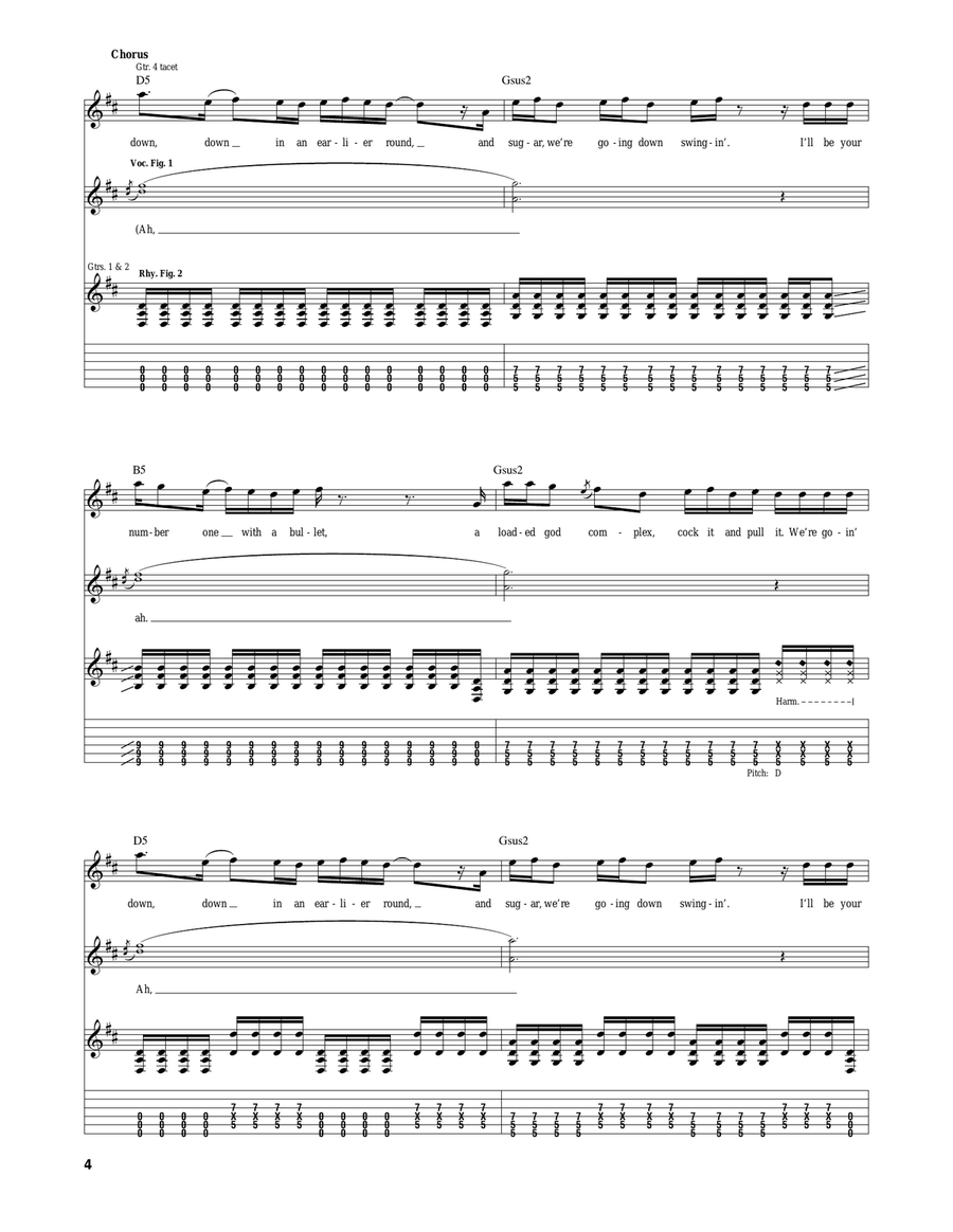 Sugar, We're Goin' Down Sugar, We're Goin' Down Acoustic Guitar scores gallery preview page 4
