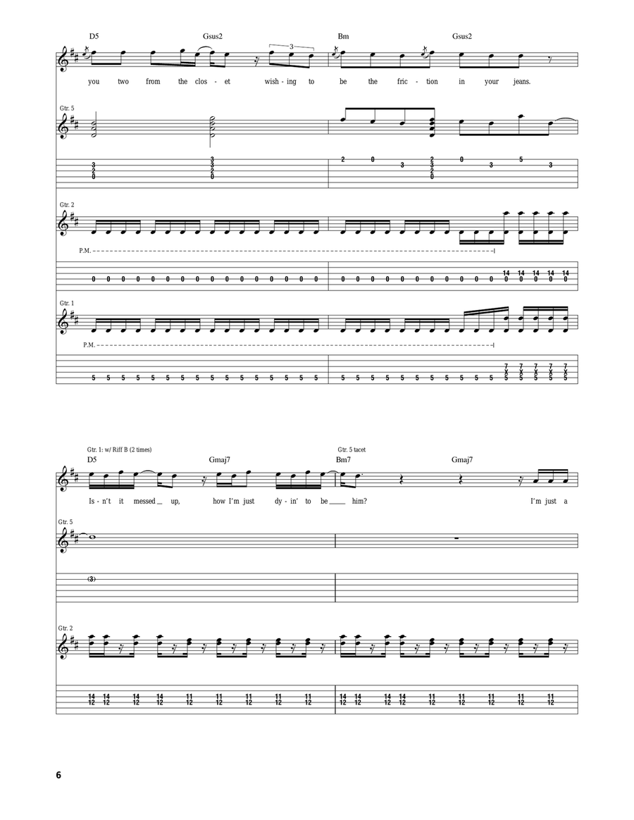 Sugar, We're Goin' Down Sugar, We're Goin' Down Acoustic Guitar scores gallery preview page 6