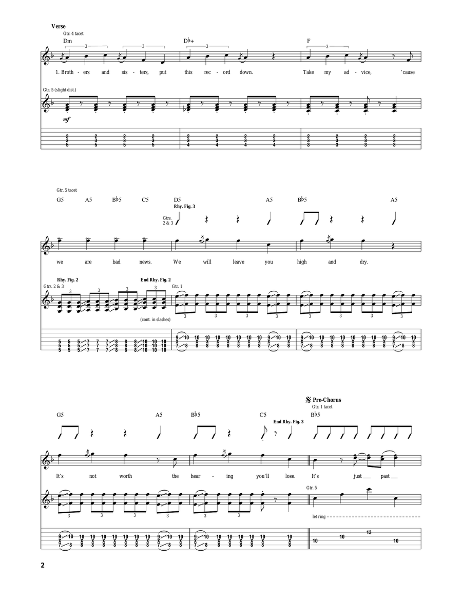 Our Lawyer Made Us Change The Name Of This Song So We Wouldn't Get Sued Acoustic Guitar scores gallery preview page 2
