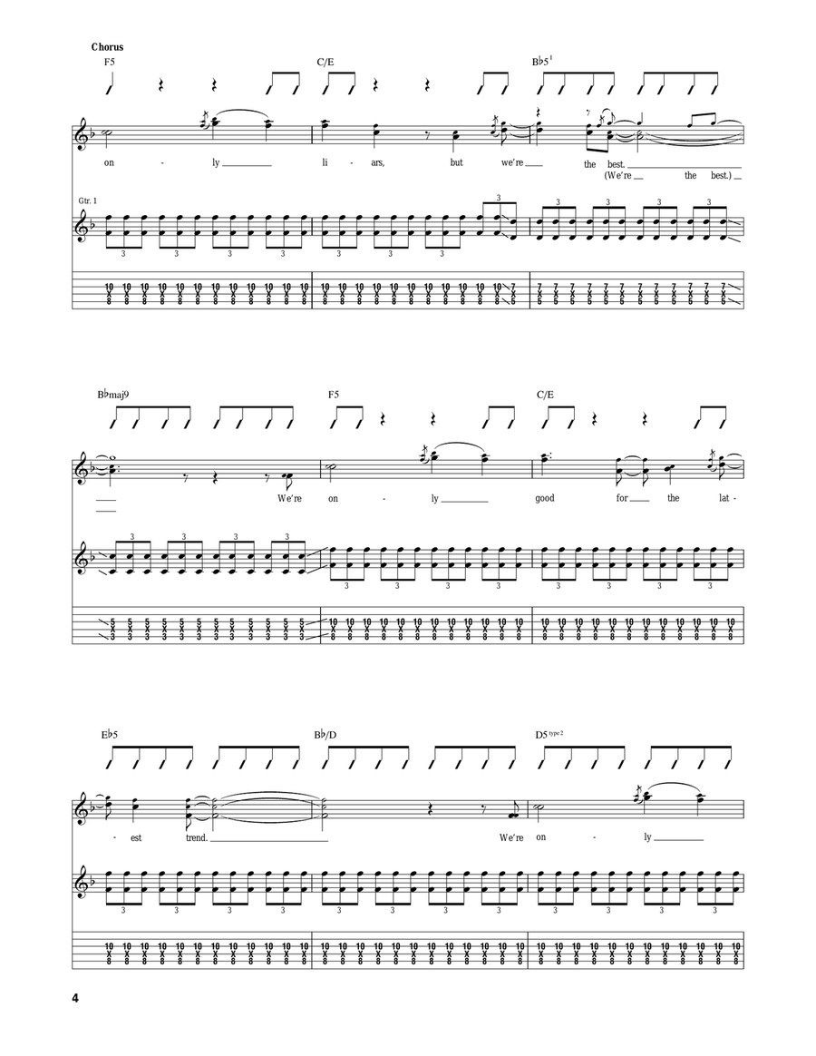 Our Lawyer Made Us Change The Name Of This Song So We Wouldn't Get Sued Acoustic Guitar scores gallery preview page 4