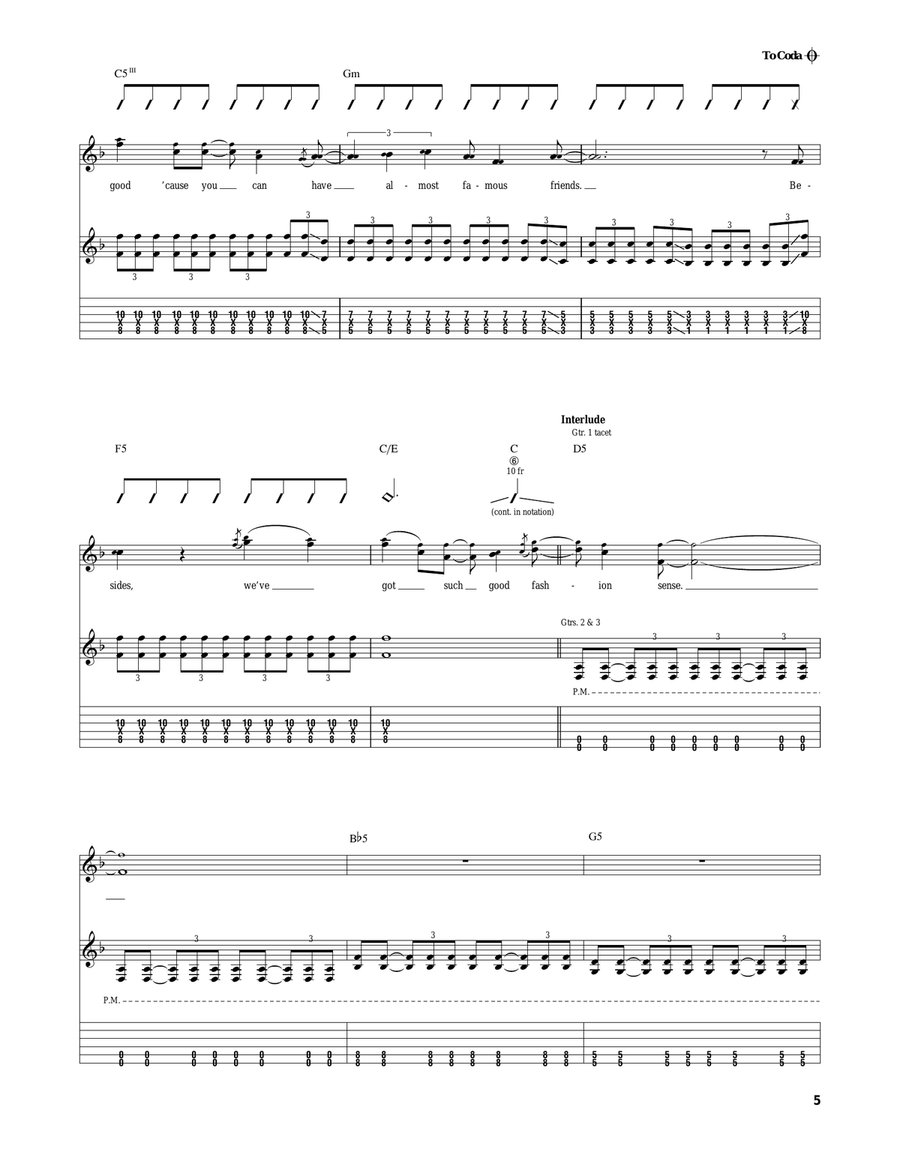 Our Lawyer Made Us Change The Name Of This Song So We Wouldn't Get Sued Acoustic Guitar scores gallery preview page 5