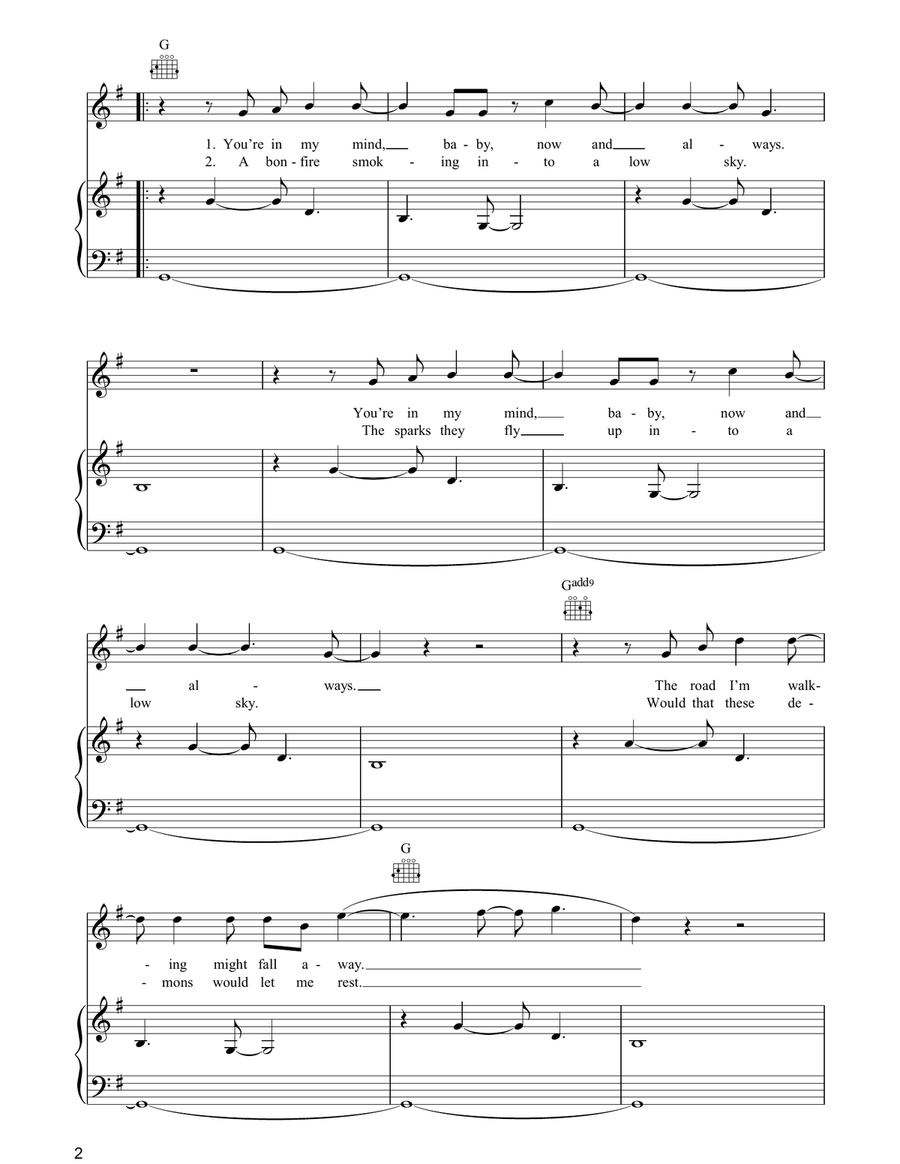 Now And Always Now And Always Piano, Vocal, Guitar scores gallery preview page 2
