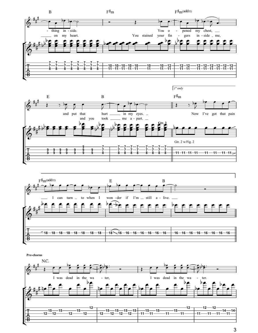 Rites Of Spring Rites Of Spring Guitar Tablature scores gallery preview page 3