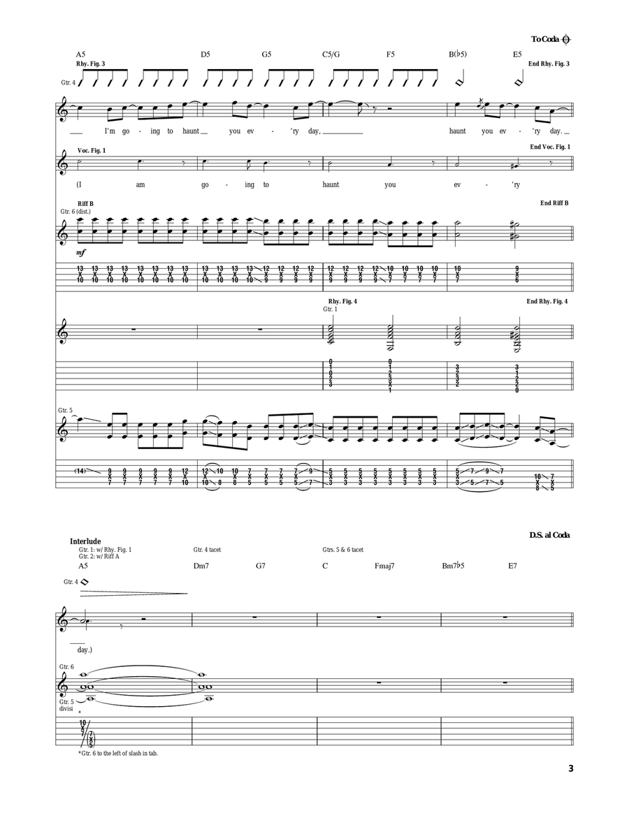 Haunt You Every Day Haunt You Every Day Acoustic Guitar scores gallery preview page 3