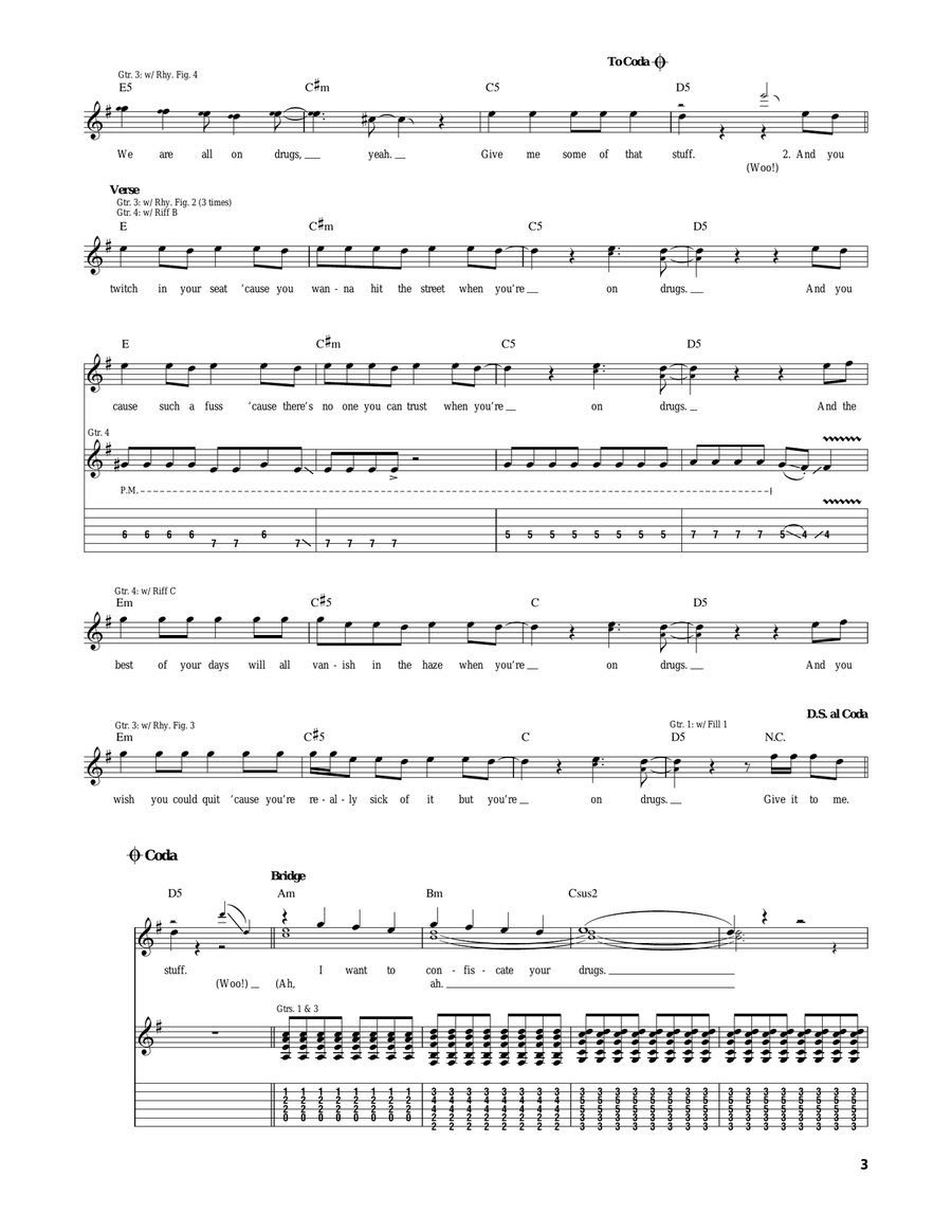 We Are All On Drugs We Are All On Drugs Acoustic Guitar scores gallery preview page 3