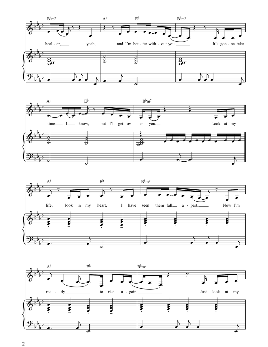 Rise Rise Piano, Vocal, Guitar scores gallery preview page 2
