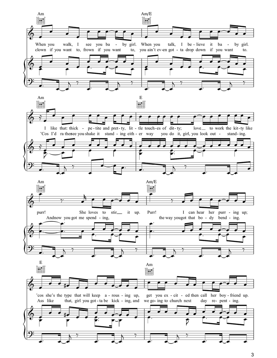 Bananza (Belly Dancer) Bananza (Belly Dancer) Piano, Vocal, Guitar scores gallery preview page 3